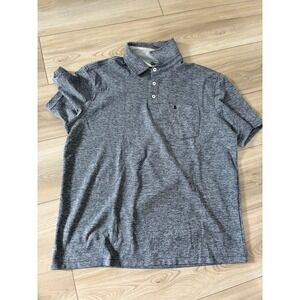 IZOD Saltwater Relaxed Classic Short Sleeve Polo Shirt‎ Size M Heathered Blue